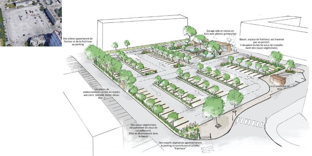 Exemple de la place de Dunkerque à VALENCE